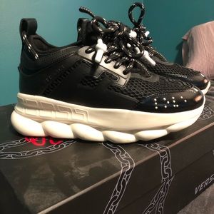 Versace Chain Reaction Sneaker in Black